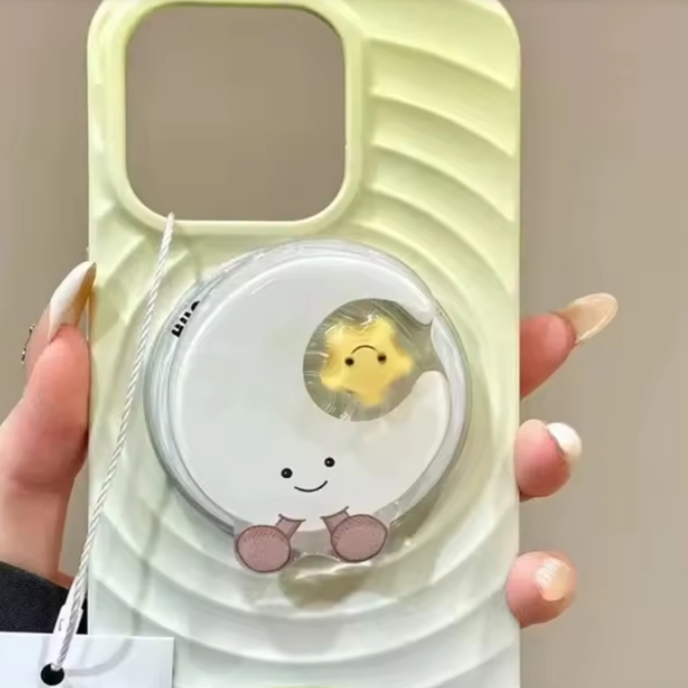Brand new Rotatable Moon and star  magnetic griptok phone stand for iPhone